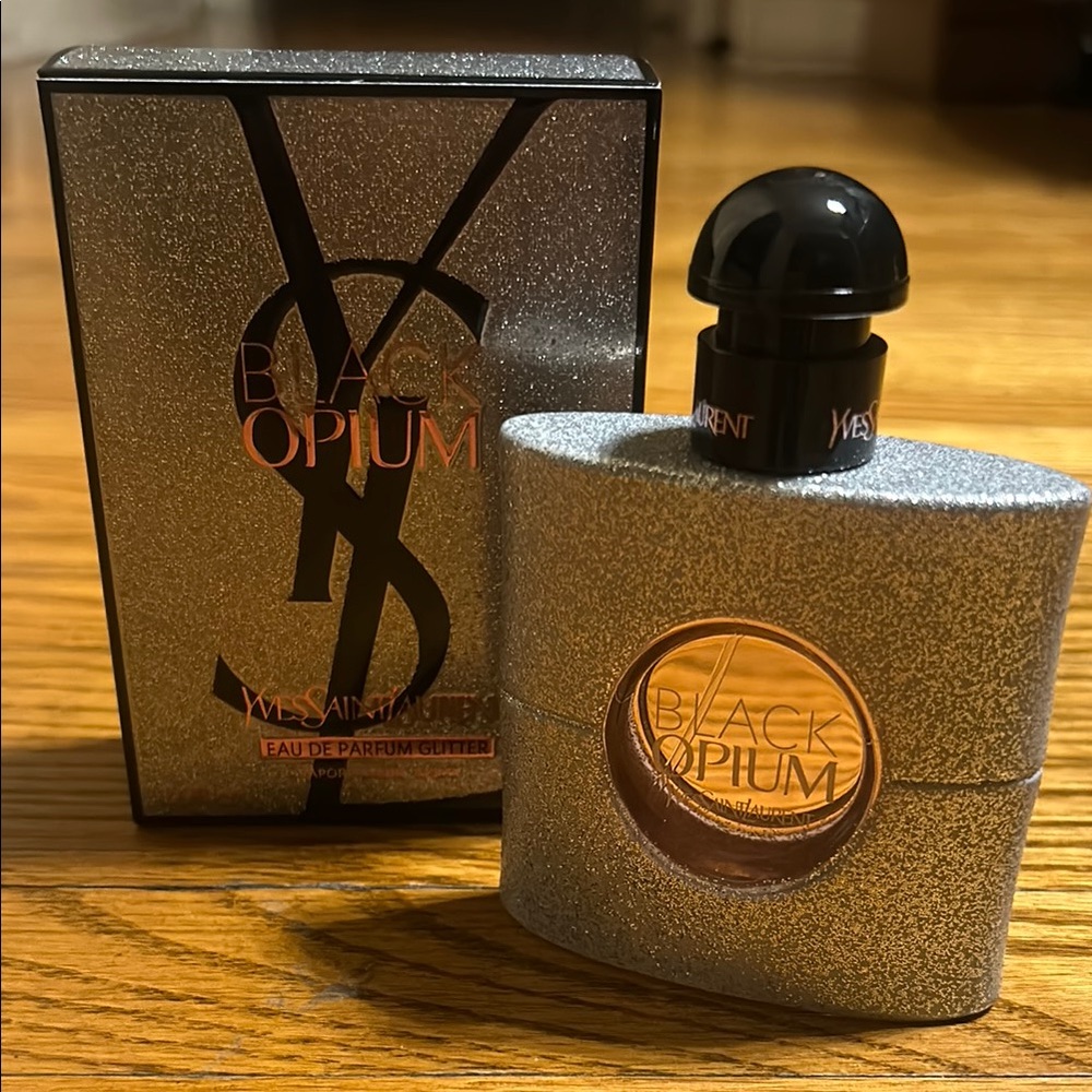 Like New YSL Black Opium Eau De Parfum Glitter